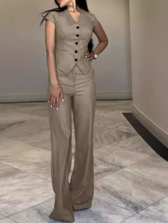 Étoile deux pièces avec haut et pantalon assortis |Elegance