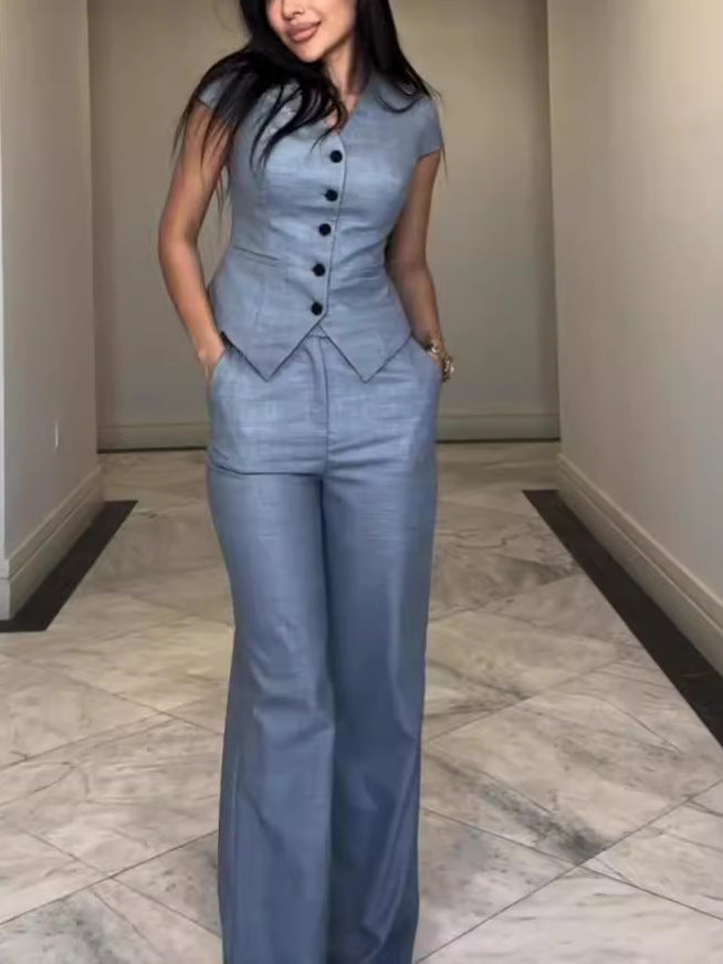Étoile deux pièces avec haut et pantalon assortis |Elegance