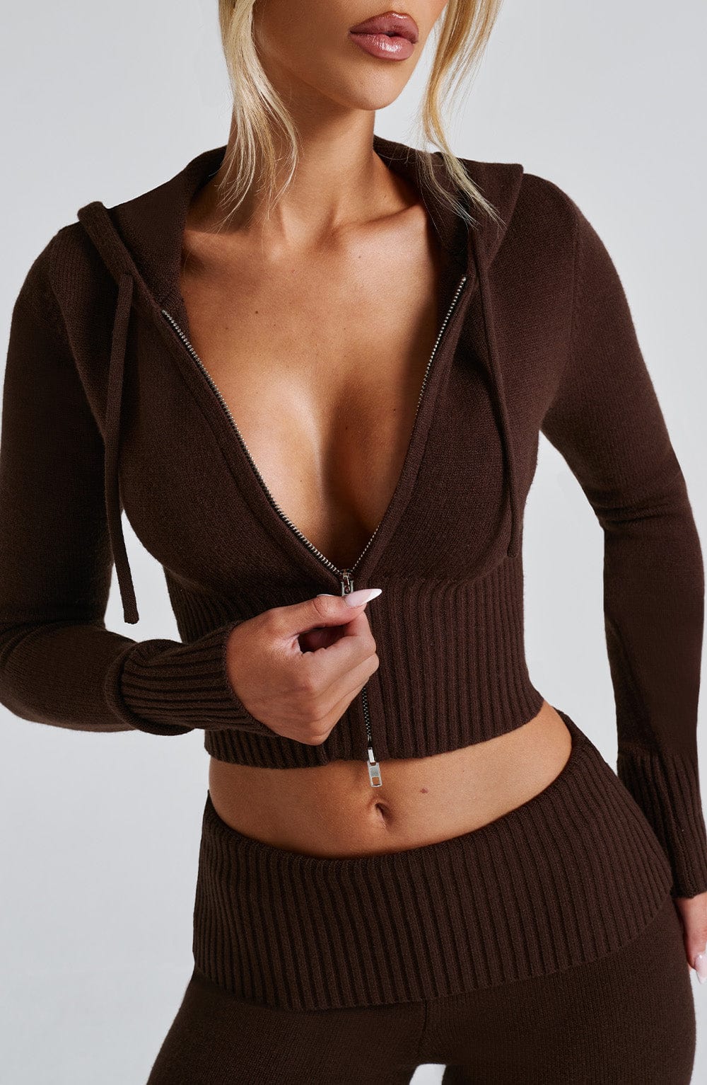 Sweat à capuche en tricot Donna