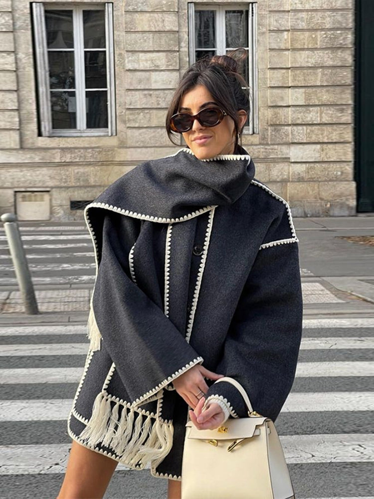 Manteau à écharpe Jolie