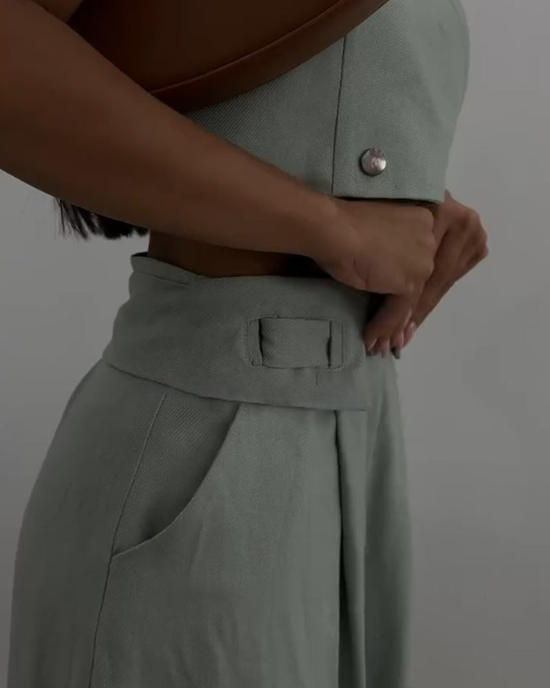 Ensemble deux pièces JAZZ avec gilet à col en V et pantalon