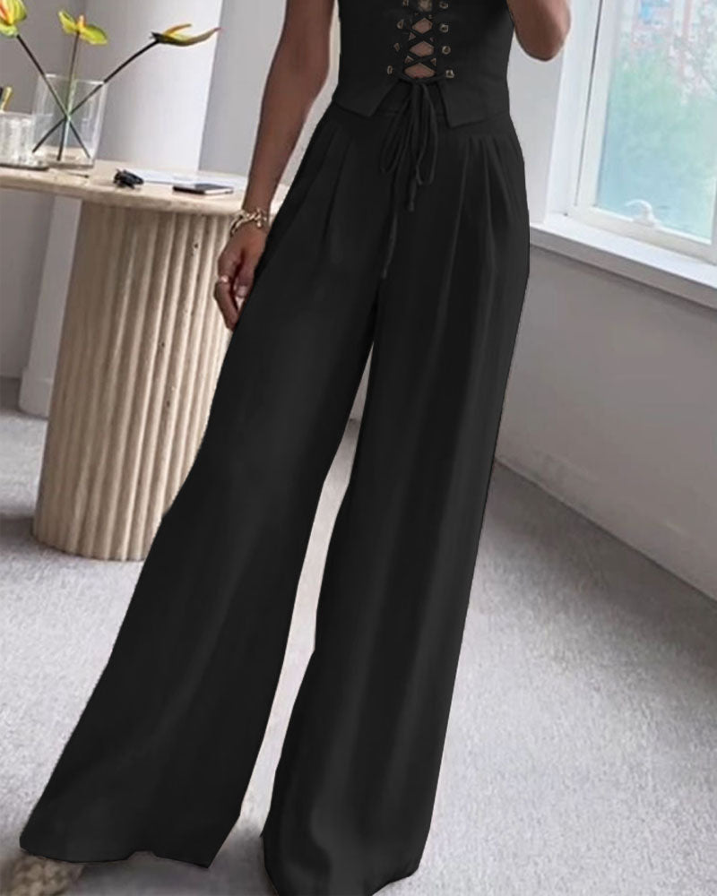Olivia ! Ensemble deux pièces avec haut et pantalon assortis