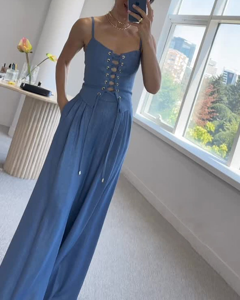Olivia ! Ensemble deux pièces avec haut et pantalon assortis