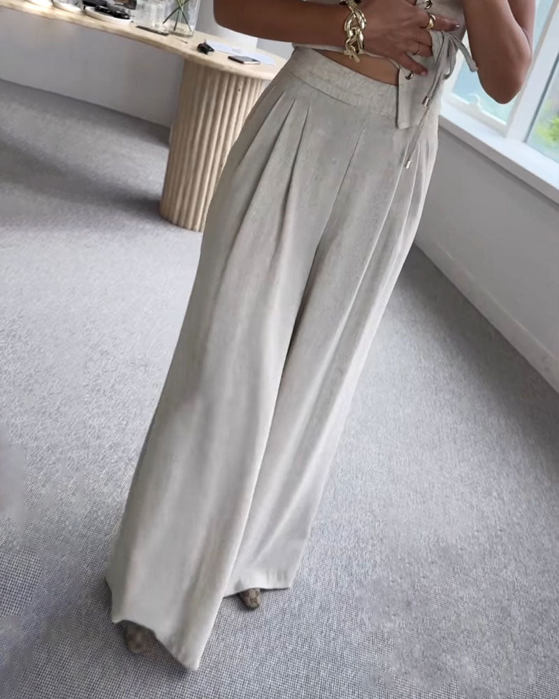 Olivia ! Ensemble deux pièces avec haut et pantalon assortis