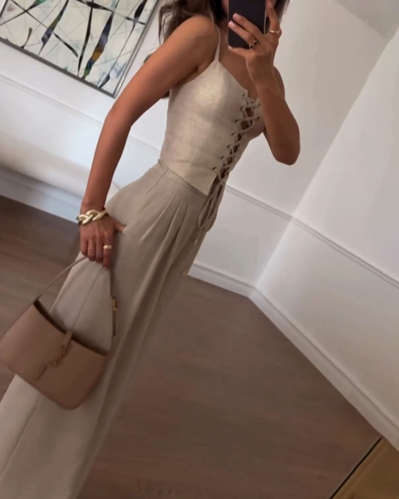 Olivia ! Ensemble deux pièces avec haut et pantalon assortis