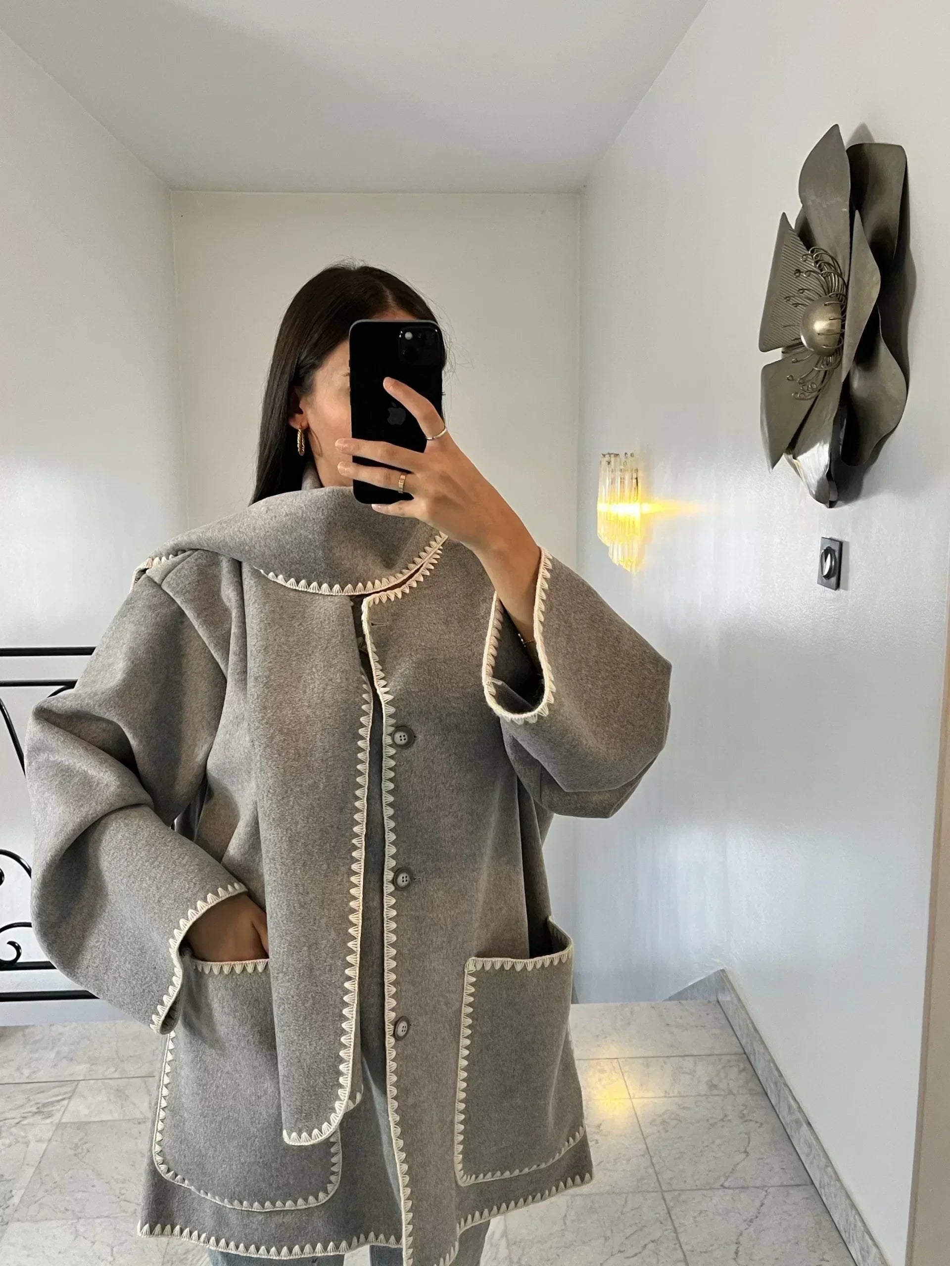 Manteau à écharpe Jolie